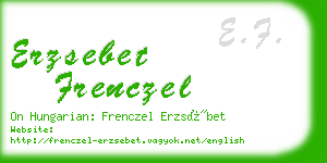 erzsebet frenczel business card